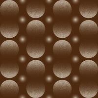 Geometric Chocolate Brown Abstract Pattern with Dotted Circles and Halftone Effects for Backgrounds and Textiles vector