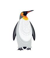 Decorative illustration of penguin. isolated design element vector