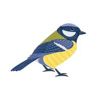 Decorative illustration of tit. isolated design element vector