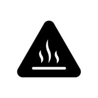 hot surface icon, do not touch sign, attention possible burn vector