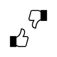 Like and dislike thumb symbol. Feedback and rating thumbs up and thumbs down icons set. Thumbs up and down vector