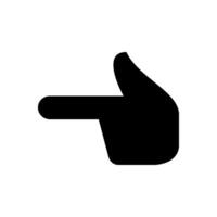 Hand pointing to the left icon design element vector