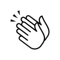Hands clapping icon vector