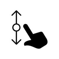 Hand gesturing swiping up and down on touchscreen interface free vector
