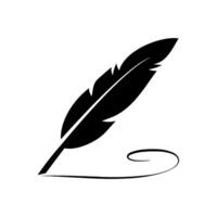 Feather icon. quill icon isolated on white background. vector