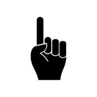 Number one Hand gesture vector