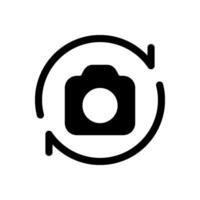 simple Switch from front to back flat design pictogram for app ads web banner button ui ux interface vector