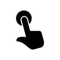 Hand touch or tap gesture flat icon for apps and websites Pro vector