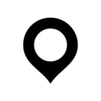 A black and white pin with a circle on it vector