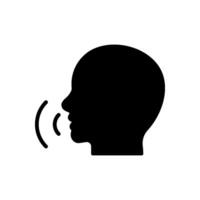 Speaking Icon Symbol isolated white background. illustration. color editable. Pro vector