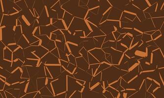 Seamless abstract geometric background on brown color vector
