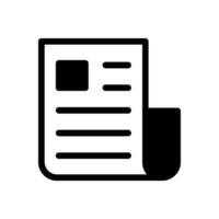 Newspaper breaking news line art icon for apps and websites vector