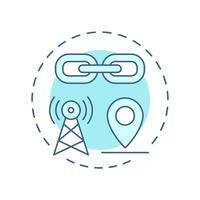 Native web apps soft blue concept icon. Optimized for platform and integrate with devices capabilities. Round shape line illustration. Abstract idea. Graphic design. Easy to use in presentation vector