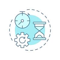 Fast loading soft blue concept icon. Cach data and enable offline access service. Feature of PWAs. Round shape line illustration. Abstract idea. Graphic design. Easy to use in presentation vector