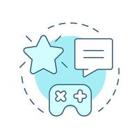 Higher user engagement soft blue concept icon. Interaction between users and platform. Benefit of PWAs. Round shape line illustration. Abstract idea. Graphic design. Easy to use in presentation vector