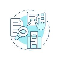 Intercompany transactions soft blue concept icon. Activities between entities. Intra group financial process. Round shape line illustration. Abstract idea. Graphic design. Easy to use in booklet vector