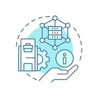 Centralizing intercompany data soft blue concept icon. Analytics. Best practice for intercompany accounting. Round shape line illustration. Abstract idea. Graphic design. Easy to use in booklet vector