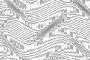 Black wavy line pattern on white background vector