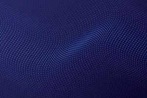 Blue dotted wave pattern on deep blue background vector