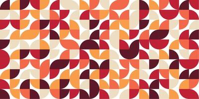 Warm geometric pattern with orange and red tones vector