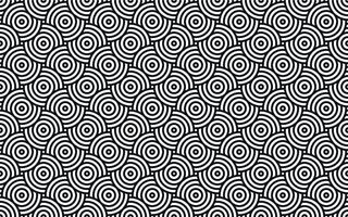 Repeating black circular arc pattern in white grid vector