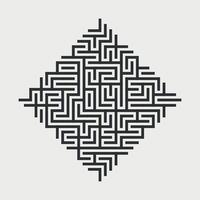 Diamond maze pattern with right-angle pathways vector