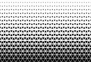 Gradient triangle pattern in black and white vector