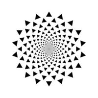 Spiral triangle pattern with inward motion vector