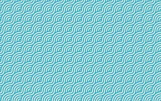 Blue and white wavy tile pattern with curved arcs vector