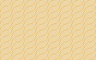 Yellow wave arc pattern in seamless retro design vector