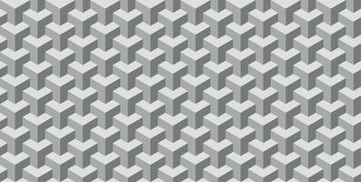 Geometric block cube pattern with stacked illusion vector