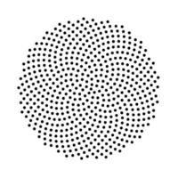 Black dot spiral pattern with smooth distribution vector