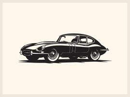 Stylish Classic Car for Old-School Motoring Concepts vector