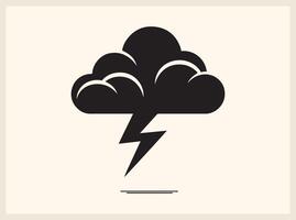 Dramatic Cloud with Thunderbolt for Lightning-Themed Illustrations vector