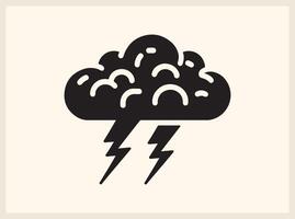 Dynamic Cloud with Thunderbolt for Energy-Inspired Art vector
