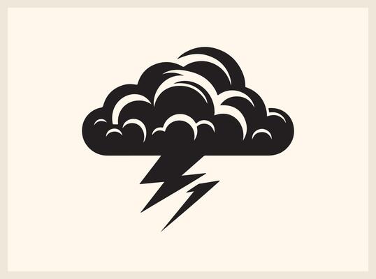 High-Energy Cloud with Thunderbolt for Strong and Powerful Visuals