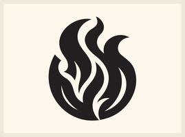 Classic Abstract Fire Flame for Fiery and Intense Concepts vector