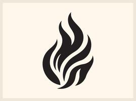 Elegant Abstract Fire Flame for Modern Design Concepts vector