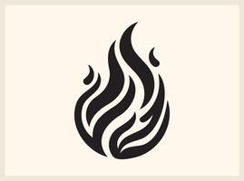 Flowing Abstract Fire Flame for Motion-Inspired Graphics vector