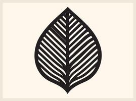 Simple Abstract Leaf Shape for Elegant Graphics vector