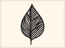 Stunning Abstract Leaf Shape for Nature-Inspired Art vector