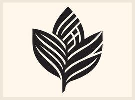 Timeless Abstract Leaf Shape for Digital and Print Art vector
