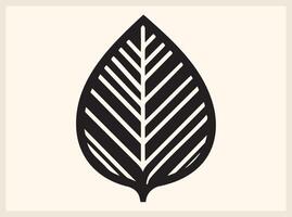 Aesthetic Abstract Leaf Shape for Botanical Designs vector