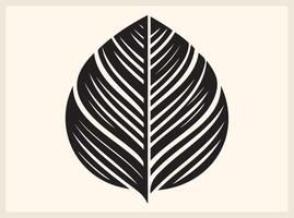 Minimalist Abstract Leaf Shape for Artistic Creations vector