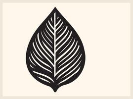 Sophisticated Abstract Leaf Shape for Elegant Illustrations vector