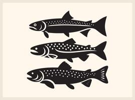Distinct Classic Fish Shape for Aquatic-Themed Projects vector