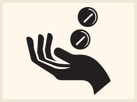 Powerful Hand Holding Coin for Economic and Trade Illustrations vector