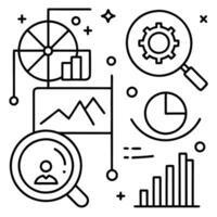 Cloud computing and database icons vector