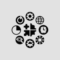 Cloud storage and networking icons vector