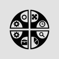 Predictive analytics icon set vector